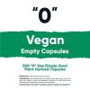 Nutricost Empty Capsules Size 0 Vegan - 500 Clear Empty Plant-Based Capsules - Kosher Certified, Halal Certified, Non-GMO, Soy Free, Gluten Free